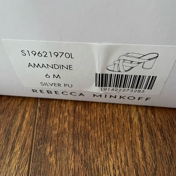 Rebecca Minkoff Amandine Heels Sandals BNIB size 6 silver - Picture 4 of 7